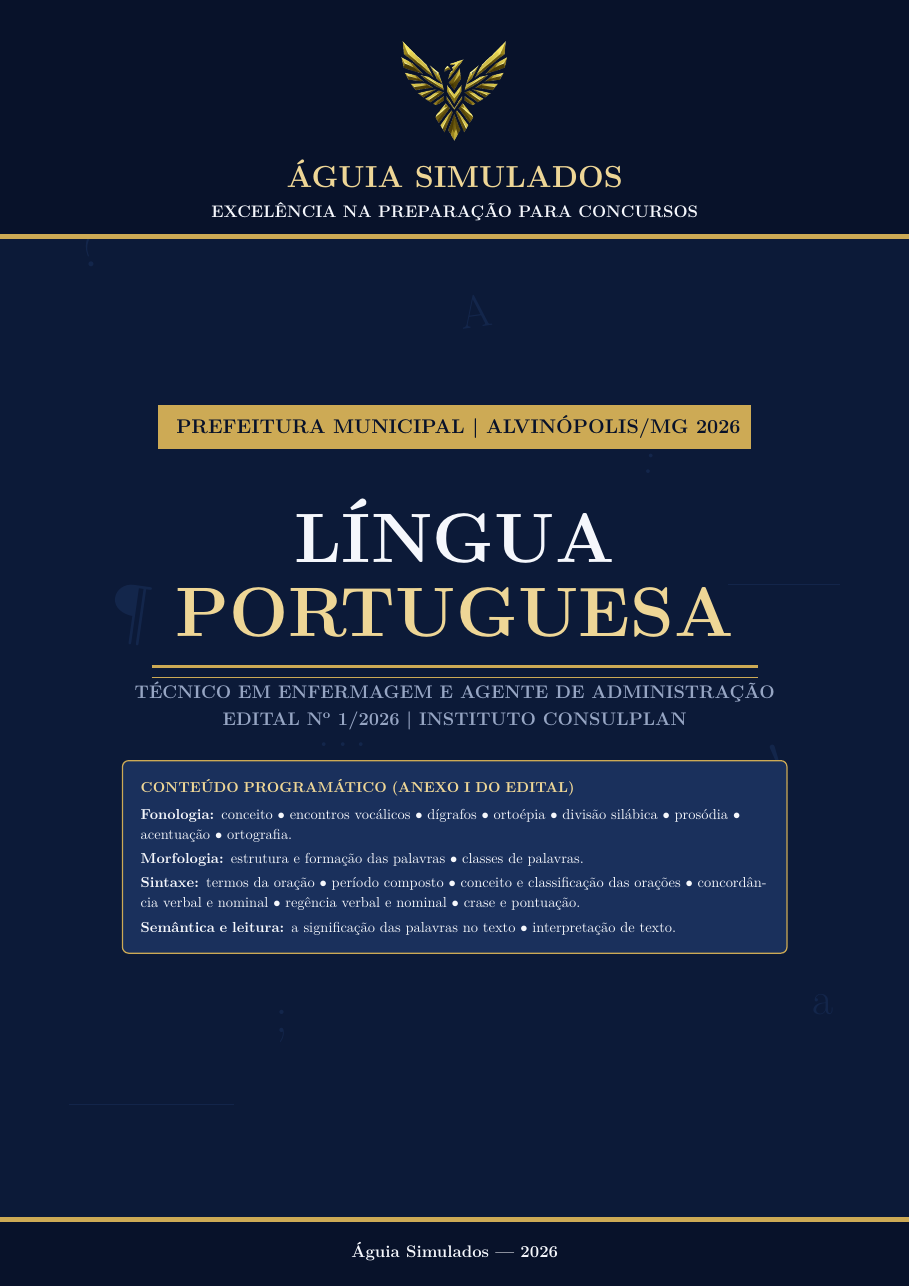 Apostila de Língua Portuguesa – Alvinópolis/MG 2026