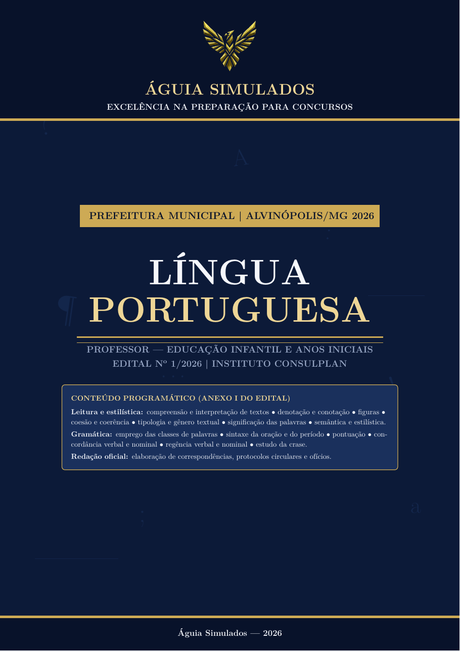 Apostila de Língua Portuguesa – Alvinópolis/MG 2026