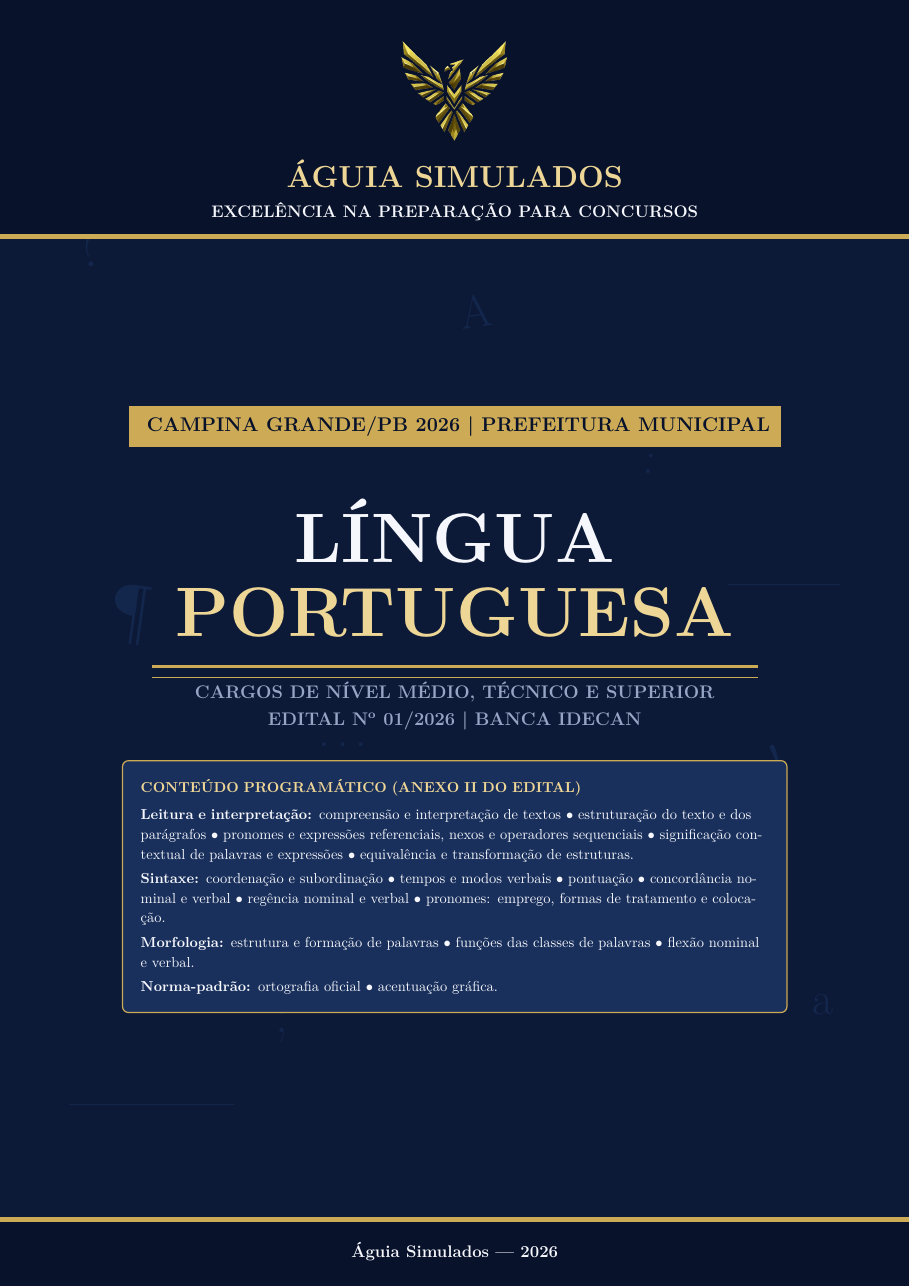 Apostila de Língua Portuguesa – Campina Grande/PB 2026