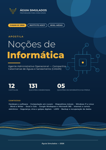 Capa da Apostila de Informática — CASAN SC 2026