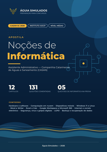 Capa da Apostila de Informática — CASAN SC 2026