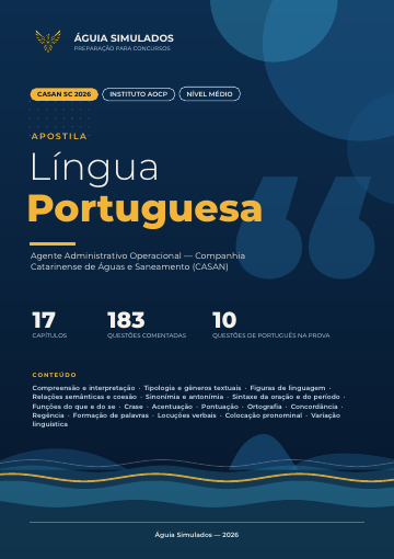 Capa da Apostila de Língua Portuguesa — CASAN SC 2026