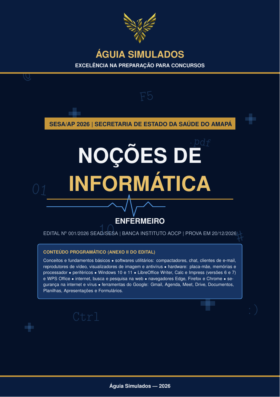 Capa da Apostila de Informática — Enfermeiro, SESA AP 2026