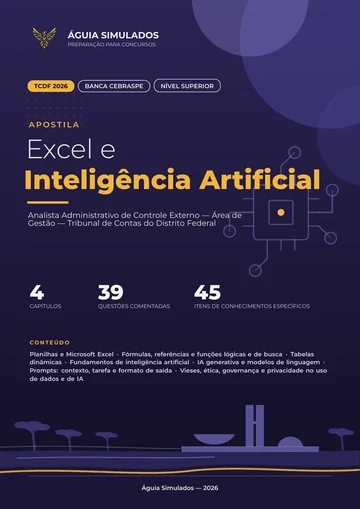 Capa da Apostila de Excel e Inteligência Artificial — TCDF 2026