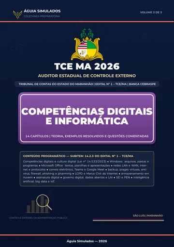 Capa da Apostila de Competências Digitais e Informática — TCE MA 2026