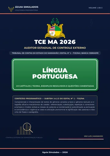 Capa da Apostila de Língua Portuguesa — TCE MA 2026