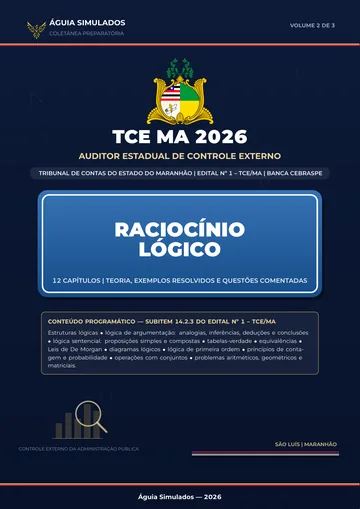 Capa da Apostila de Raciocínio Lógico — TCE MA 2026