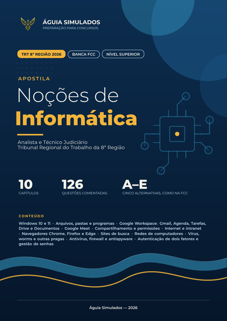 Capa da Apostila de Noções de Informática — TRT 8ª Região 2026