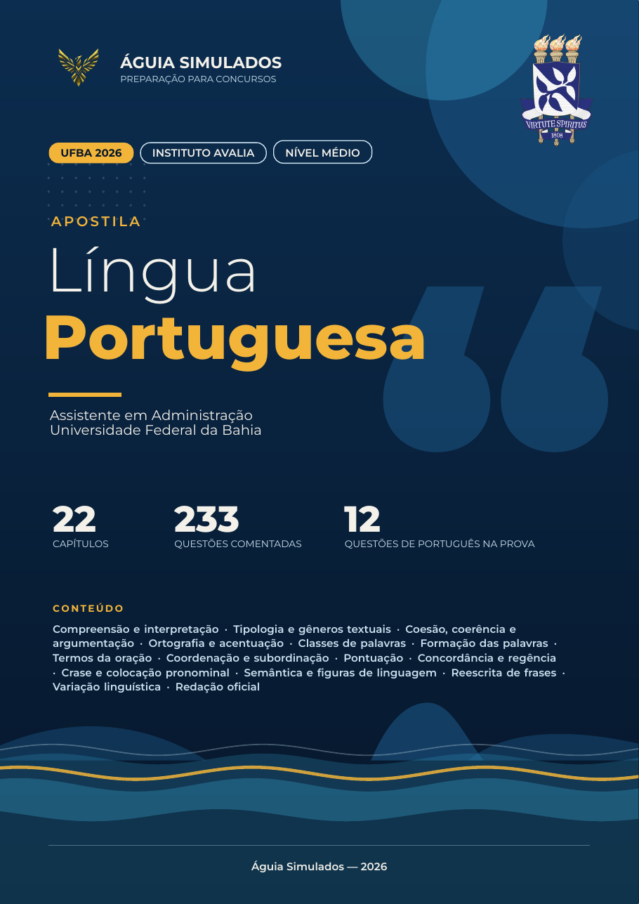 Capa da Apostila de Língua Portuguesa — UFBA 2026