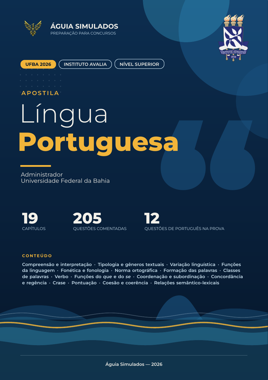 Capa da Apostila de Língua Portuguesa — UFBA 2026