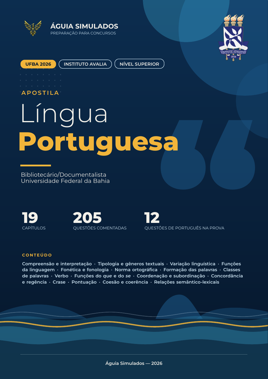 Capa da Apostila de Língua Portuguesa — UFBA 2026
