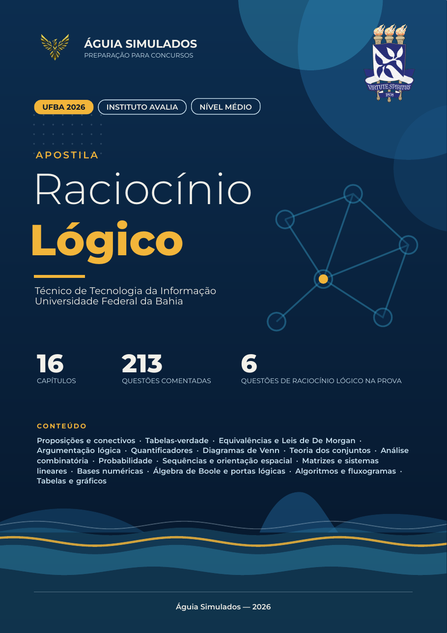 Capa da Apostila de Raciocínio Lógico — UFBA 2026